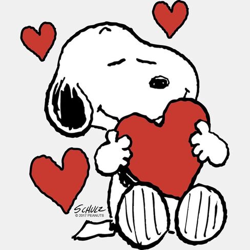 CafePress Snoopy Valentine's Day Small Die Cut Sticker, 3"x4" Matte Finish in Saudi Arabia