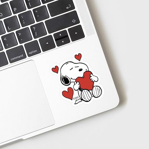 CafePress Snoopy Valentine's Day Small Die Cut Sticker, 3"x4" Matte Finish in Saudi Arabia