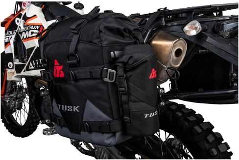 رفوف TUSK Pannier حقائب الطيار وحاملات الزجاجات مع الرف العلوي والإطار الفرعي يدعم أسود/رمادي لهوندا XR650L 1993-2009,2012-2025 in Saudi Arabia