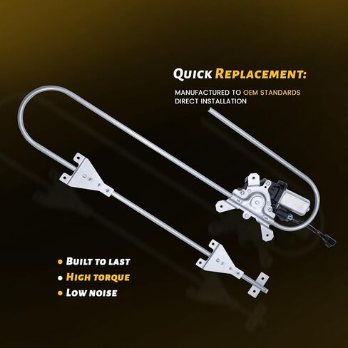 Power Window Regulator with Motor, Front Passenger Side Compatible with Kenworth C500 2006-2016, T270 T370 T300 T600A T660 T680 T800 W900, T880 2014, W990 2019 Replace R211005R 741-5404 in Kuwait