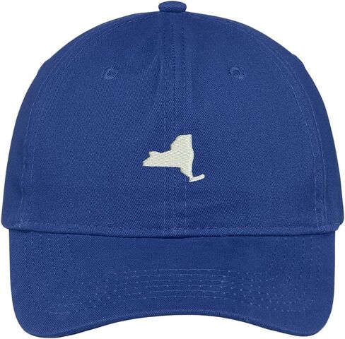 Trendy Apparel Shop New York State Map Embroidered Low Profile Soft Cotton Brushed Baseball Cap in Saudi Arabia