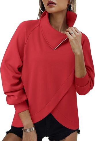 VALOLIA Sweatshirts Half Zip Pullover Tops Fall Clothes in Kuwait