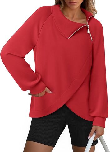 VALOLIA Sweatshirts Half Zip Pullover Tops Fall Clothes in Kuwait