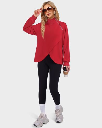 VALOLIA Sweatshirts Half Zip Pullover Tops Fall Clothes in Kuwait