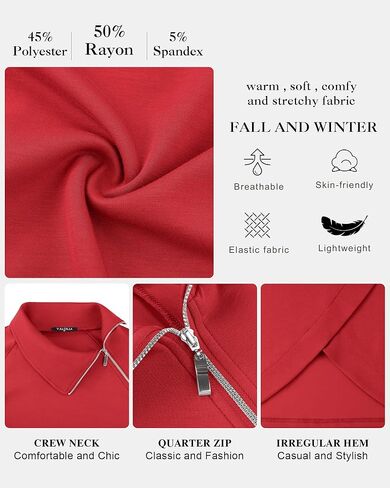 VALOLIA Sweatshirts Half Zip Pullover Tops Fall Clothes in Kuwait