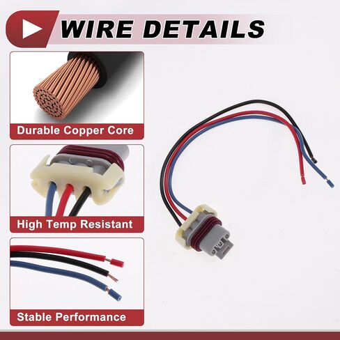 1 Set Front Turn Signal Light Socket Wiring for Freightliner Cascadia No.224394025/224394045 Headlight Lamp Bulb Pigtail Connector Harness in Saudi Arabia