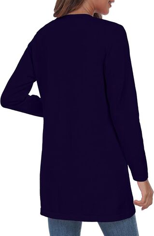 YUNDAI Womens Casual Lightweight with Pocketes Long Sleeve Open Front Cardigan in Kuwait