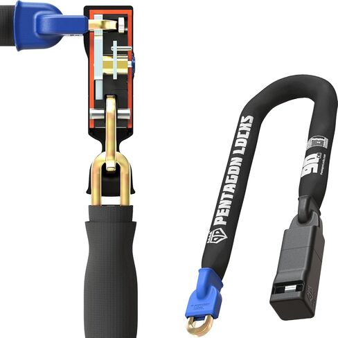 PENTAGON Bike Chain Key Lock - Magnetic Patented Gold Secure Heavy Duty Anti Theft Lock for Bicycles E-Bikes Scooters and Motorcycles - Maximum Security Master Tool Bike Protector (43.5'') in Saudi Arabia