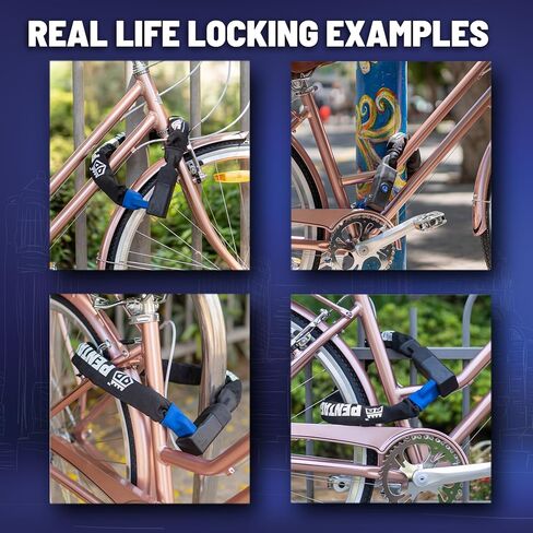 PENTAGON Bike Chain Key Lock - Magnetic Patented Gold Secure Heavy Duty Anti Theft Lock for Bicycles E-Bikes Scooters and Motorcycles - Maximum Security Master Tool Bike Protector (43.5'') in Saudi Arabia