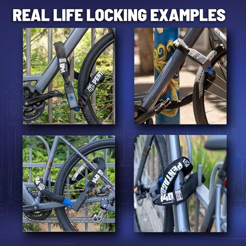 PENTAGON Bike Chain Key Lock - Magnetic Patented Gold Secure Heavy Duty Anti Theft Lock for Bicycles E-Bikes Scooters and Motorcycles - Maximum Security Master Tool Bike Protector (43.5'') in Saudi Arabia