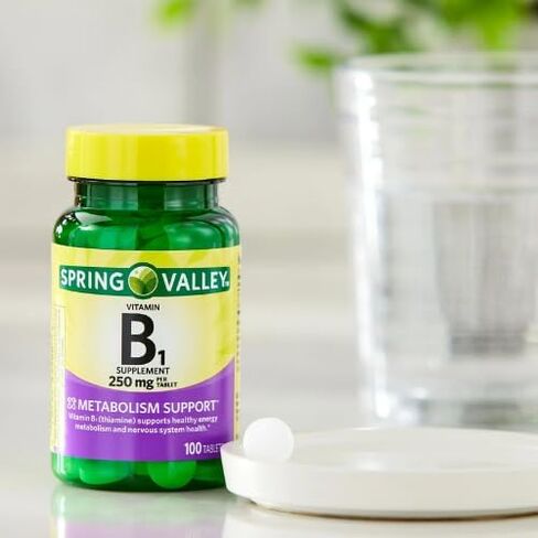 Spring Valley Vitamin B1 Tablets Dietary Supplement, 250 mg, 100 Count + Dri Store Sticker. in Saudi Arabia