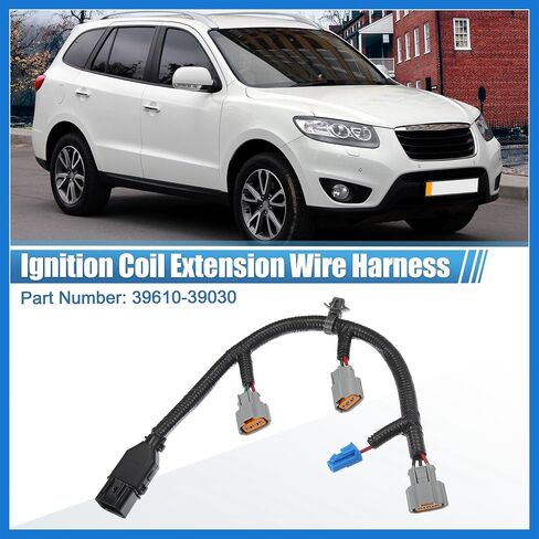 ملف الإشعال سلك تسخير لشركة هيونداي سانتا في XG300 XG350 لكيا أمانتي 3.5L 04-06 39610-39030 ملف الإشعال تمديد سلك تسخير ملف الإشعال ضفيرة موصل نهاية جزء السيارات in Saudi Arabia