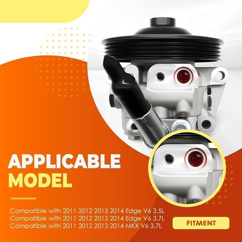CT4Z3A696B Power Steering Pump with Pulley Compatible with 2011-2014 Edge V6 3.5L 3.7L 2011-2014 MKX V6 3.7L 21-4062 in Saudi Arabia