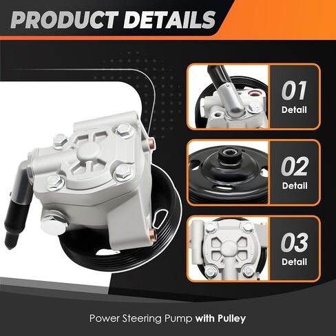 CT4Z3A696B Power Steering Pump with Pulley Compatible with 2011-2014 Edge V6 3.5L 3.7L 2011-2014 MKX V6 3.7L 21-4062 in Saudi Arabia