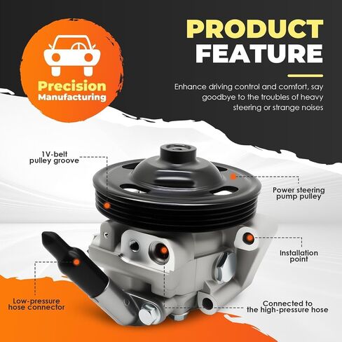 CT4Z3A696B Power Steering Pump with Pulley Compatible with 2011-2014 Edge V6 3.5L 3.7L 2011-2014 MKX V6 3.7L 21-4062 in Saudi Arabia