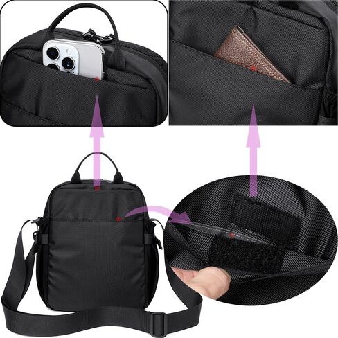 Nylon Crossbody Travel Bag for Women & Men Multi functional outdoor sports shoulder bag for travel、sports、hiking etc in Saudi Arabia