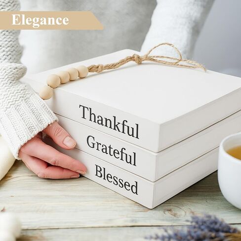 Aesthetic Decorative Books – Set of 3 Faux Book Boxes for Home Decor – Stylish Fake Books for Coffee Table, Bookshelf & Mantle – Modern Keepsake Box with Photo Storage Idea in Saudi Arabia