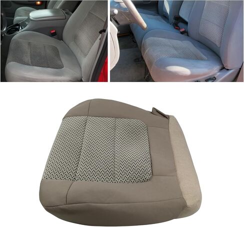 Driver Side Bottom Replacement Cloth Seat Cover, FTZT02 Khaki Bottom Leather Seat Cover Compatible for F150 XLT 2001 2002 2003 in Saudi Arabia