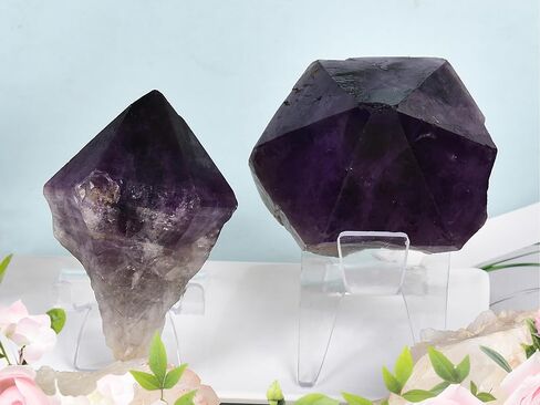 AMOYSTONE Natural Quartz Cluster Unique Minerals Healing Crystal Ore Specimen Home Office Table Decorative Stones Kids Geography Rocks 10.5-17.6 oz/pc in Kuwait