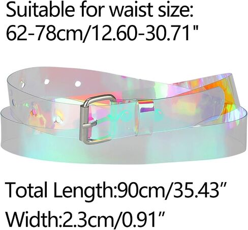 Allegra K Womens Clear Waist Belts for Dresses Transparent Belts Square Buckle in Saudi Arabia