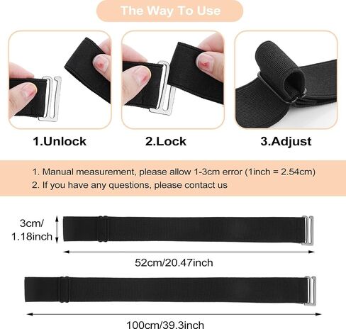 Invisible Stretch Belt, No Show Elastic Belt Adjustable Waist Web Strap Black Waist Belt with Flat Buckle for Women Jeans Pants Dresses in Saudi Arabia