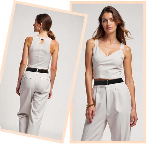 Invisible Stretch Belt, No Show Elastic Belt Adjustable Waist Web Strap Black Waist Belt with Flat Buckle for Women Jeans Pants Dresses in Saudi Arabia