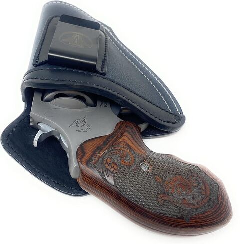 Cardini Leather Premium IWB Leather Holster for Concealed Carry | Fits Smith & Wesson K Frame and N Frame Revolvers, Model 60 | Rock Island M206 2" | Other 38 Special Revolvers in Kuwait