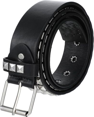 Studded Belt Metal Punk Rock Rivet Y2K Goth Studded Belt for Women Men Grommet Pyramid Accessories with Bright Pyramid Studs for Jeans Pants Black Belts Parties Clubs Daily Wear in Saudi Arabia