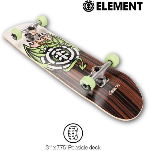 Element Popsicle Skateboard Blazin 31" Standard Skateboards with 5" Aluminum Trucks, 9 Layer NE Maple, Ideal for All Experience Levels in Saudi Arabia