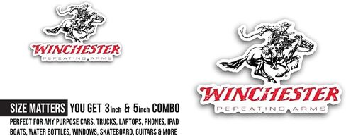 2 (Pieces) 3" and 5" Winchester Repeating Arms Sticker, Waterproof Vinyl Decals for Many Purpose Like Cars, Trucks, Laptops, Phones, Windows and More in Saudi Arabia