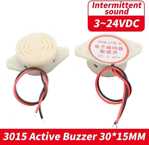 3015 Intermittent Beep High-Decibel DC 3-24V 12V Electronic Buzzer Beep Alarm 98DB Car Van SFM-27 Dimension 30 * 15MM in Saudi Arabia