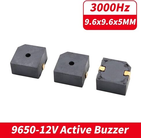 1pcs SMD Active Buzzer 9650 DC3V 5V Dimension 9.6x9.6x5mm Power Ring Environmental Protection Heat Buzzer Alarm(DC12V) in Saudi Arabia