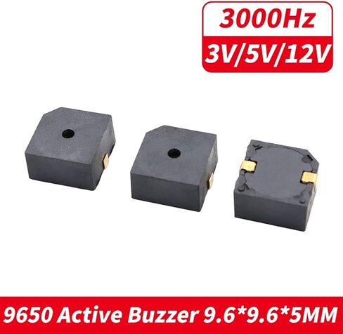 1pcs SMD Active Buzzer 9650 DC3V 5V Dimension 9.6x9.6x5mm Power Ring Environmental Protection Heat Buzzer Alarm(DC12V) in Saudi Arabia