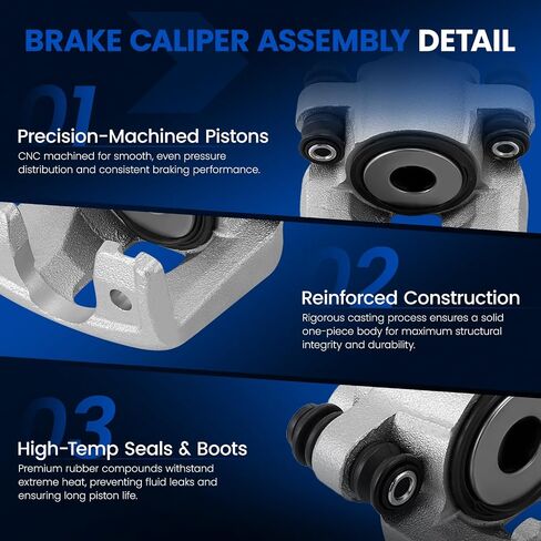 Rear Brake Caliper Assembly Replaces for 184679 184678, Compatible with Ford Expedition F-150 F-250 4.6L 5.4L, Compatible with Lincoln Navigator 99-02 5.4L, for Town Car 03-11 4.6L in Saudi Arabia