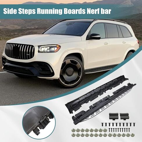 GXARTS Side Steps Running Boards Nerf bar Compatible With Mercedes GLS X167 2020 2021 2022 2023 2024 2025 450 580 600 in Saudi Arabia