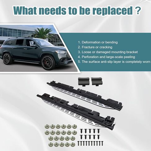 GXARTS Side Steps Running Boards Nerf bar Compatible With Mercedes GLS X167 2020 2021 2022 2023 2024 2025 450 580 600 in Saudi Arabia