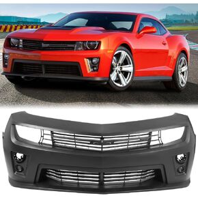 FREEMOTOR802 Front Bumper Conversion Kit, Fits 2010-2013 Chevrolet Camaro & 2014-2015 Chevrolet Camaro ZL1 Models, ZL1 Style PP Bumper Undertray W/Lower Upper Grilles + Fog Lights Lamp W/Covers in Saudi Arabia