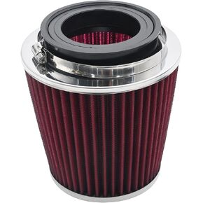 Anxingo Universal Clamp-On Air Filter for 3/3.5/4 inch Washable Reusable Clamp-On Air Intake Filter (H 5.5 In, L 1.125 In) in Kuwait