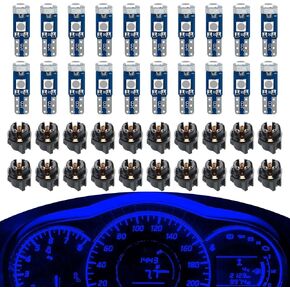 20 قطعة T5 لمبات Led Dash Lights، 37 74 2721 PC74 PC37 LED لمبة مع مقبس قفل ملتوي، 3030 رقاقة فائقة السطوع الداخلية قبة خريطة لوحة القيادة مؤشر لوحة قياس مصباح (أصفر) in Kuwait
