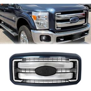 مجموعة شواية أمامية MIC متوافقة مع 2011-2016 F250 F350 F450 F550 F-250 F-350 F-450 F-550 Super Duty Lariat (تقليم أسود + كروم) in Kuwait