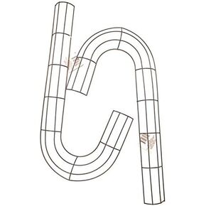 Christmas Metal Candy Cane Shaped Wreath Forms Green, 20.5-in 2 Pack (Bundle with KC Tingamajig TM) Indoor Outdoor DIY Lawn Garden Walkway Festive Decor in Saudi Arabia