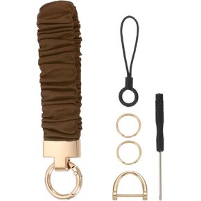 Keychain Wristlet, Scrunchie Key Chain Wristlet with D Ring Cute Stretchy Wrist Bracelet Elastic Lanyard for Car Key in Kuwait