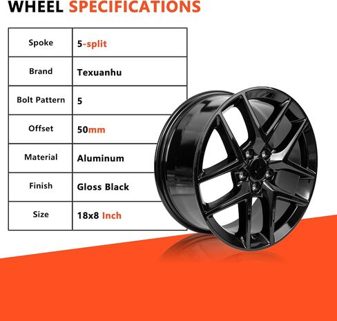 حافة جديدة مقاس 18 بوصة لسيارة 2016 2017 2018 2019 2020 2021 2022 2023 2024 Honda Civic مجموعة من 1 مقاس 18 × 8 بوصة إطارات عجلات بديلة من سبيكة سوداء لامعة ALY10393U45N، ملاءمة مباشرة in Saudi Arabia
