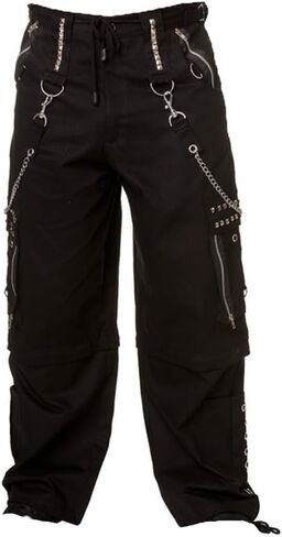 Gothic Men Black Chrome Trousers Punk Rock Studs Metal/Chain Trouser Pant/USA in Saudi Arabia