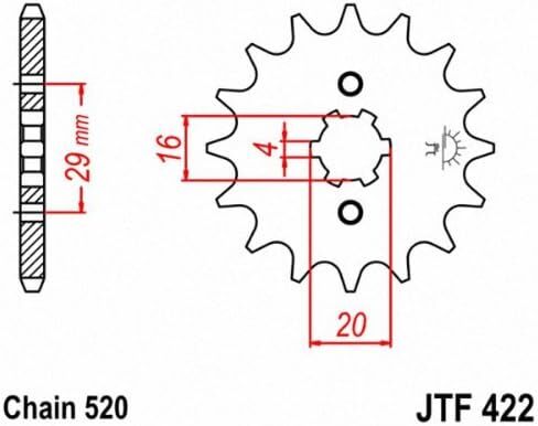 JT Sprockets JTF422.12 12T Steel Front Sprocket , black in Saudi Arabia