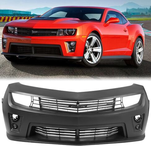 FREEMOTOR802 Front Bumper Conversion Kit, Fits 2010-2013 Chevrolet Camaro & 2014-2015 Chevrolet Camaro ZL1 Models, ZL1 Style PP Bumper Undertray W/Lower Upper Grilles + Fog Lights Lamp W/Covers in Saudi Arabia