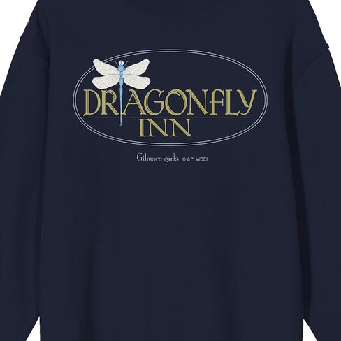 سويت شيرت Bioworld Gilmore Girls Dragonfly Inn للبالغين برقبة دائرية وأكمام طويلة in Saudi Arabia