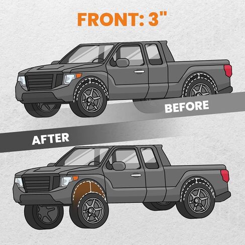 مجموعة رفع التسوية الأمامية 3 بوصة من maxpeedingrods لـ Ram 2500 3500 4WD 2013-2022 مع أقواس نقل الصدمات in Saudi Arabia