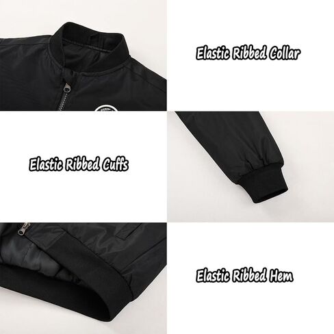 جاكيت JOYSON Kid Boys Bomber جاكيت مقاوم للرياح أثناء الطيران في الهواء الطلق سترة واقية للربيع والخريف in Kuwait