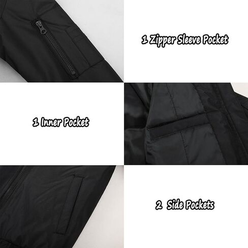 جاكيت JOYSON Kid Boys Bomber جاكيت مقاوم للرياح أثناء الطيران في الهواء الطلق سترة واقية للربيع والخريف in Kuwait